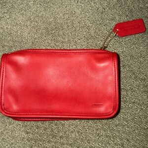 Coach Red Leather Clutch